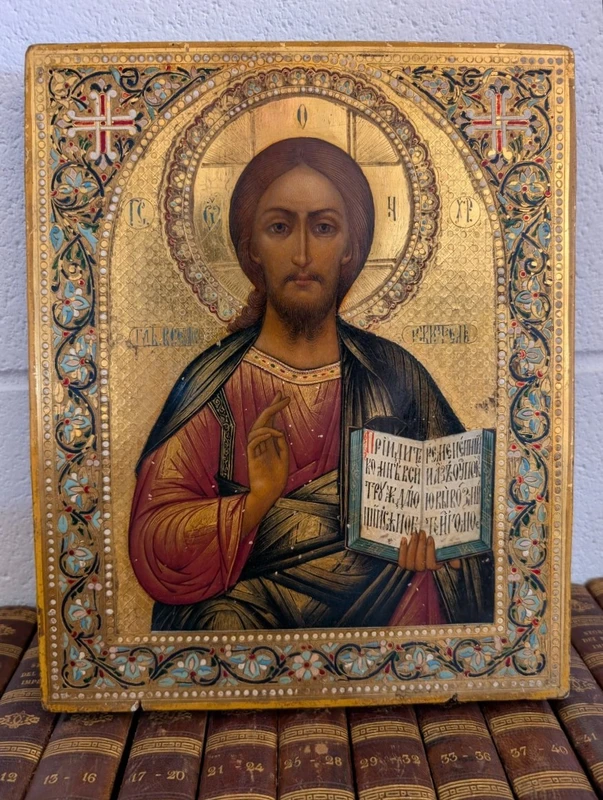 Russian icon of Christ Pantocrator – late 19th century