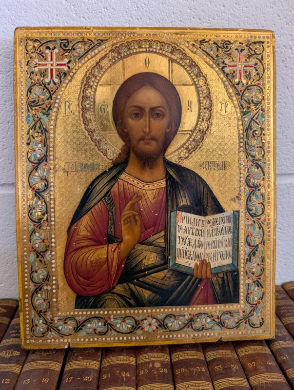 Russian icon of Christ Pantocrator – late 19th century