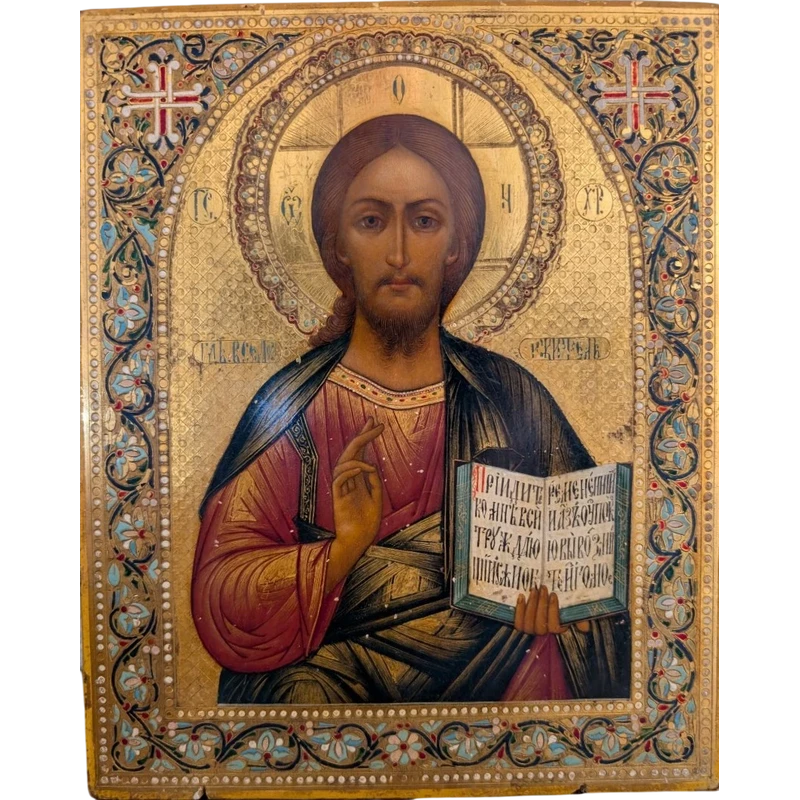 Russian icon of Christ Pantocrator – late 19th century