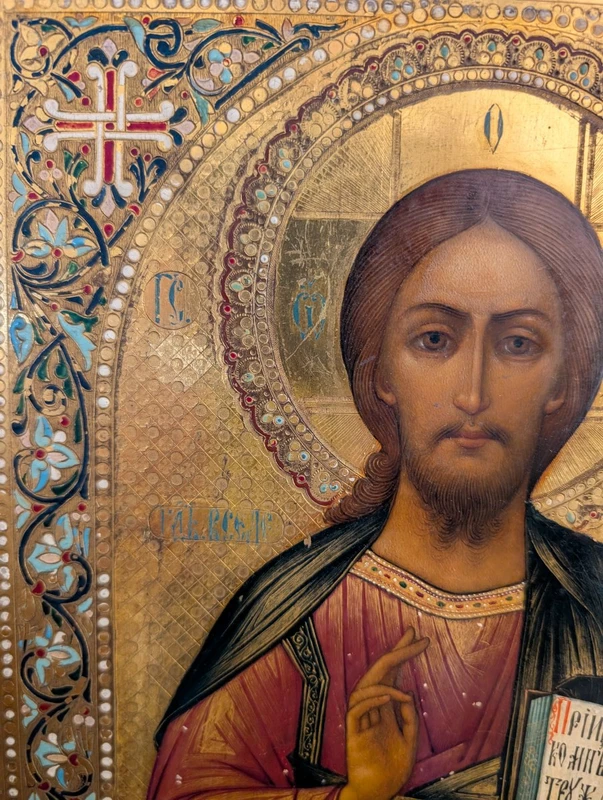 Russian icon of Christ Pantocrator – late 19th century