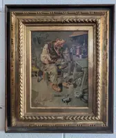 Tito Pellicciotti (1871–1950) – The Cobbler – Oil on panel