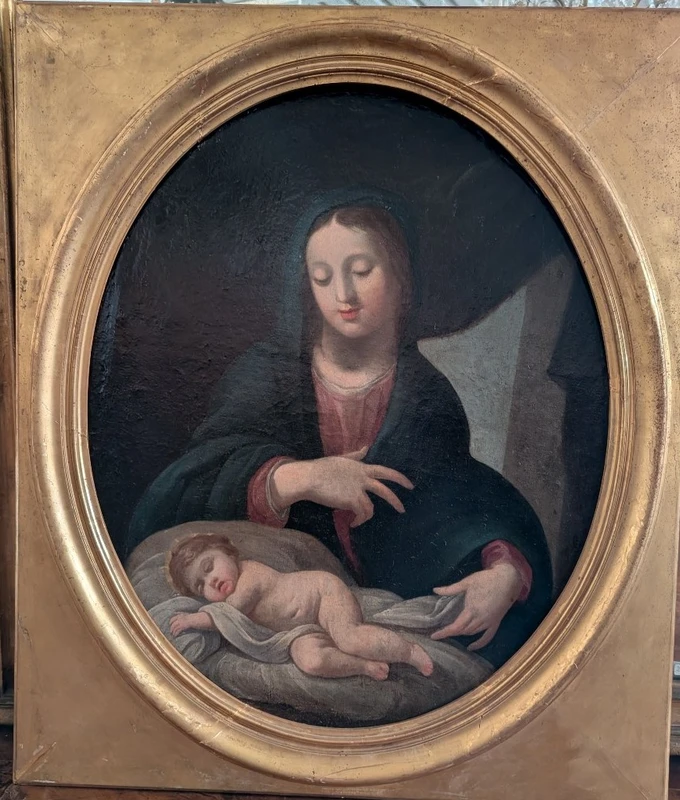 French School, early 19th century – Madonna and Child Asleep
