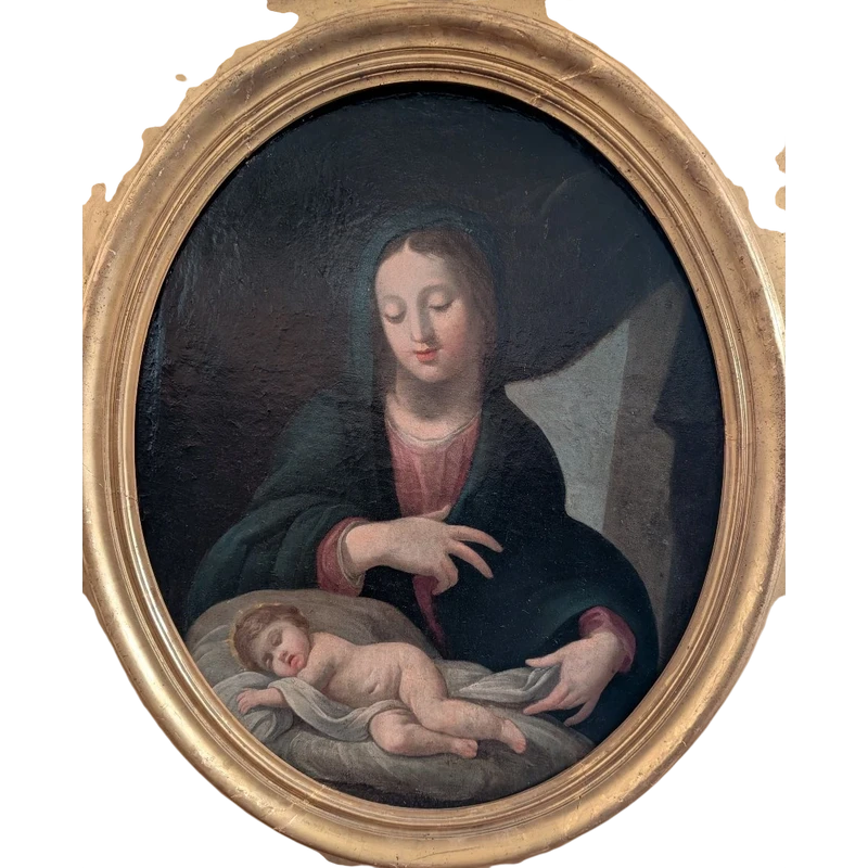 French School, early 19th century – Madonna and Child Asleep
