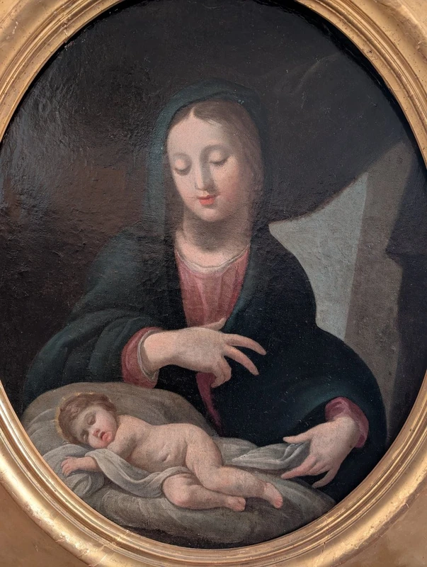 French School, early 19th century – Madonna and Child Asleep