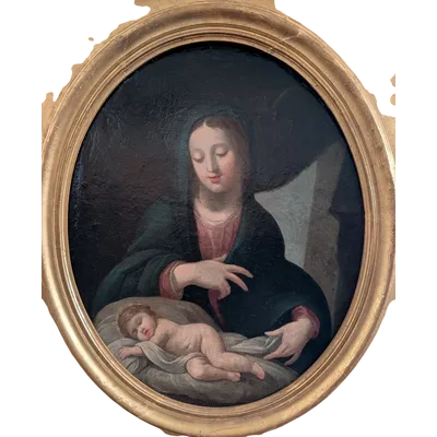 French School, early 19th century – Madonna and Child Asleep