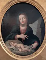 French School, early 19th century – Madonna and Child Asleep
