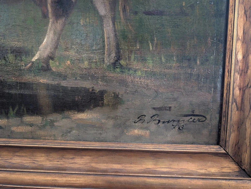 Richard Burnier (1826–1884) Dutch Landscape with Grazing Cattle