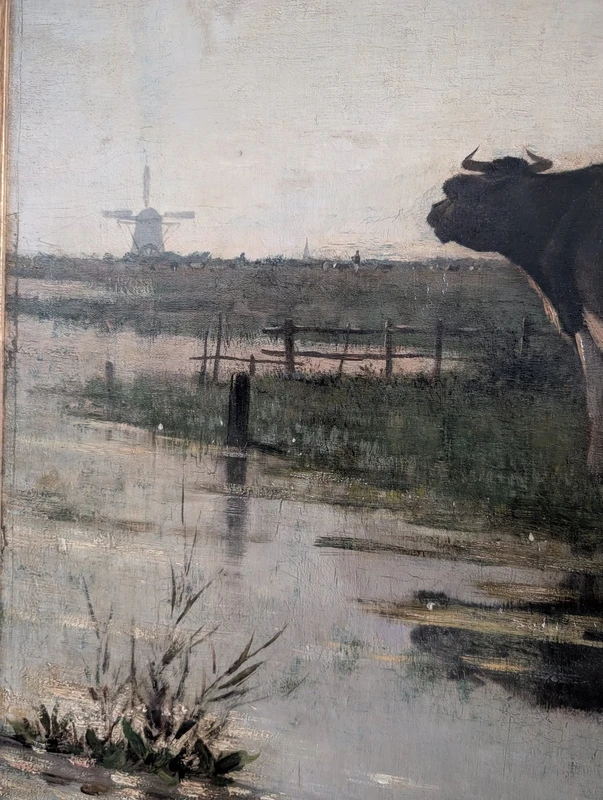 Richard Burnier (1826–1884) Dutch Landscape with Grazing Cattle