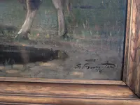 Richard Burnier (1826–1884) Dutch Landscape with Grazing Cattle