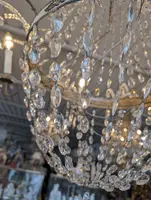 Lampadario Impero a sei luci con cristalli – Epoca Napoleone III