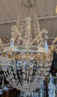 Lampadario Impero a sei luci con cristalli – Epoca Napoleone III