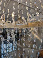 Lampadario Impero a sei luci con cristalli – Epoca Napoleone III