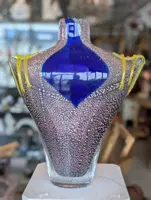 Toso Murano – Large solid glass vase with gold dust inclusions – 20th century
