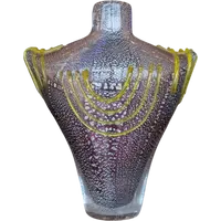 Toso Murano – Large solid glass vase with gold dust inclusions – 20th century