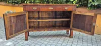 Narrow antique Empire-style sideboard in walnut