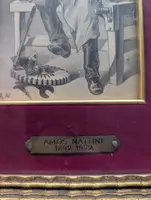 Amos Nattini (1892–1985) – Pair of watercolors, allegories of culture and work