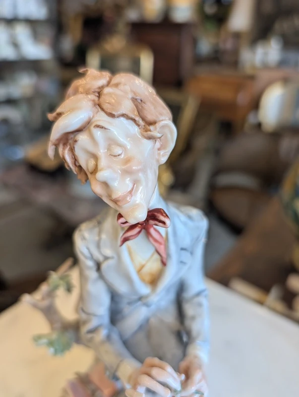 Giuseppe Cappè – Male Figure in Polychrome Ceramic