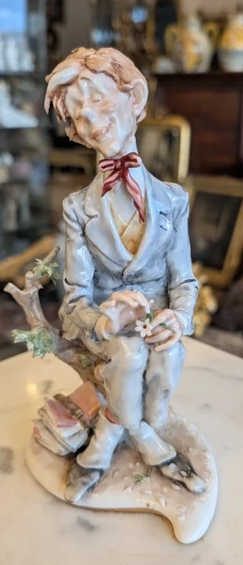 Giuseppe Cappè – Male Figure in Polychrome Ceramic