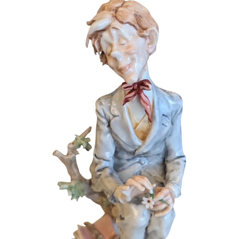 Giuseppe Cappè – Male Figure in Polychrome Ceramic