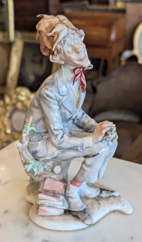 Giuseppe Cappè – Male Figure in Polychrome Ceramic