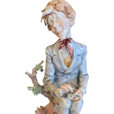 Giuseppe Cappè – Male Figure in Polychrome Ceramic