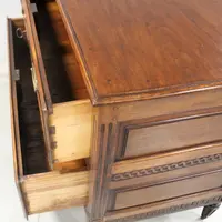 Antique Louis XVI-style walnut chest of drawers, 18th century