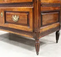 Antique Louis XVI-style walnut chest of drawers, 18th century