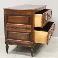 Antique Louis XVI-style walnut chest of drawers, 18th century