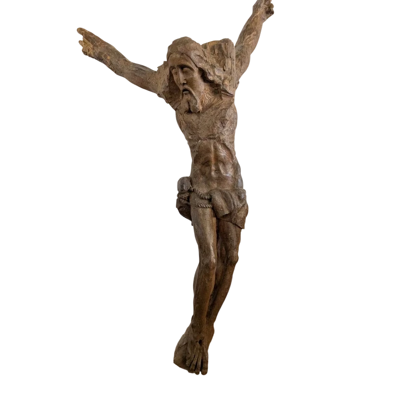 Cristo crocifisso in legno scolpito