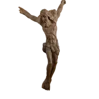 Cristo crocifisso in legno scolpito