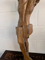 Cristo crocifisso in legno scolpito