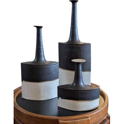 Bruno Gambone – Tre bottiglie in ceramica