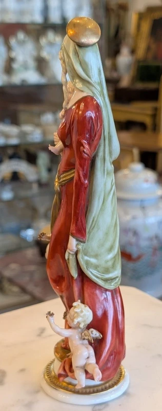Giuseppe Cappè – Vierge à l'Enfant et chérubins en porcelaine