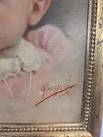 Portrait d'une petite fille – Huile sur carton, 1944