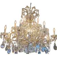 Large Maria Teresa 17-light crystal chandelier – First half of the 20th century