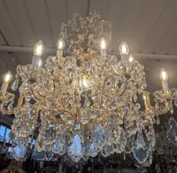 Large Maria Teresa 17-light crystal chandelier – First half of the 20th century