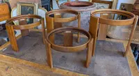 Quatre petites tables empilables signées Gianfranco Frattini pour Cassina – Modèle 780 – Années 60/70