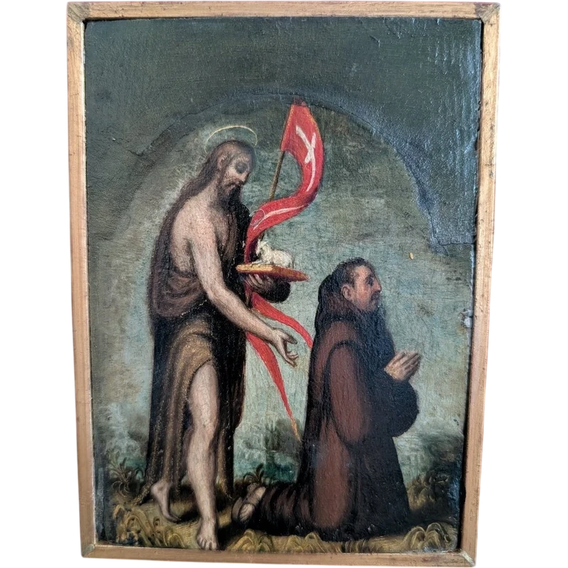 St. John the Baptist with a Praying Monk – Late 18th century