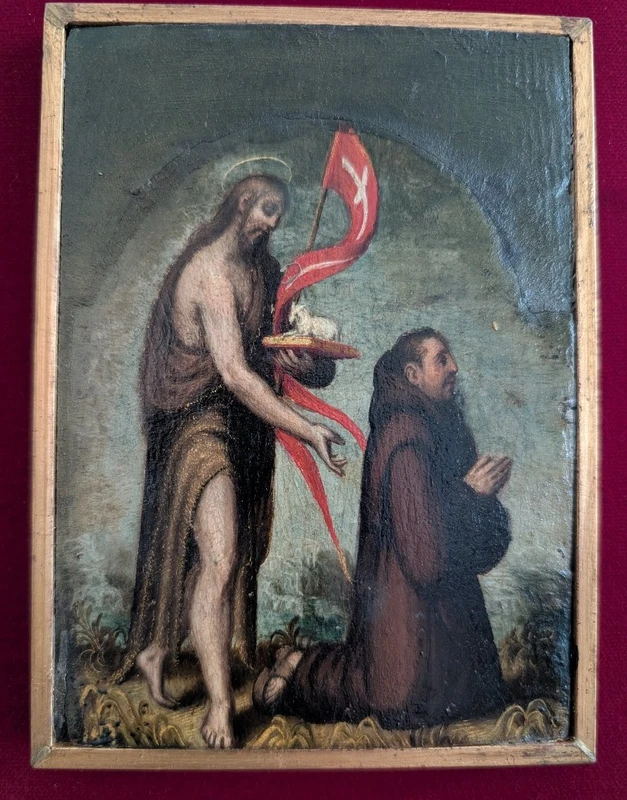 St. John the Baptist with a Praying Monk – Late 18th century