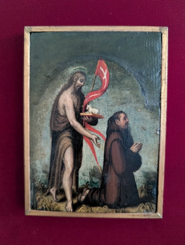 St. John the Baptist with a Praying Monk – Late 18th century
