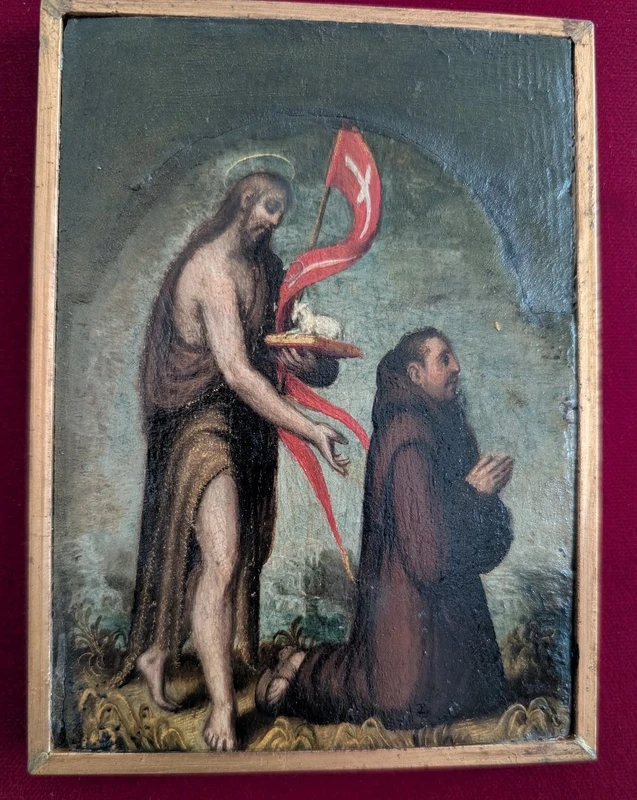 St. John the Baptist with a Praying Monk – Late 18th century
