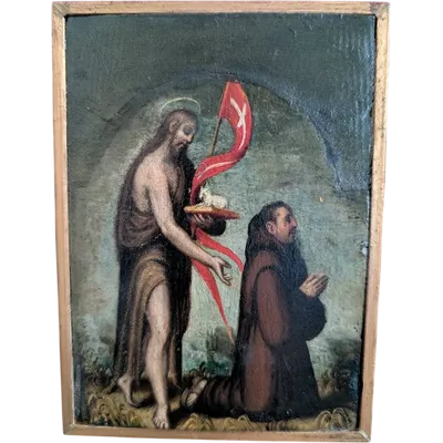 St. John the Baptist with a Praying Monk – Late 18th century
