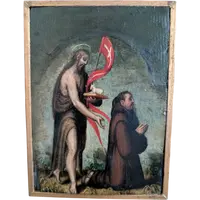 St. John the Baptist with a Praying Monk – Late 18th century