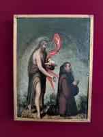St. John the Baptist with a Praying Monk – Late 18th century