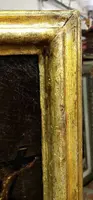 Antico olio su tela con cornice antica raffigurante San Girolamo scuola italiana XVII secolo