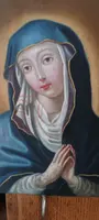 Antique painting on copper depicting the Virgin Mary, 18th century, Italian school