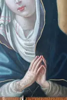 Antique painting on copper depicting the Virgin Mary, 18th century, Italian school