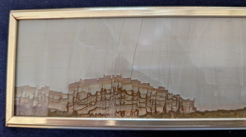A small Tuscan village in a 19th-century gilded frame
