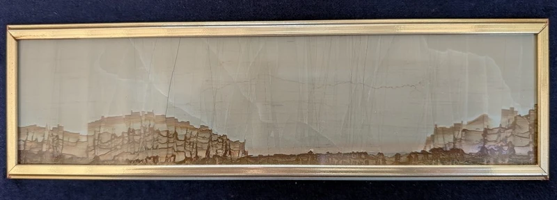 A small Tuscan village in a 19th-century gilded frame