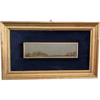 A small Tuscan village in a 19th-century gilded frame